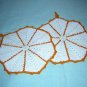Hand crocheted set of potholders with loops vintage hc1144