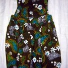 1960s Flower power daisy print cover all pinafore apron kettle cloth hc1160