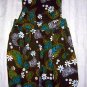 1960s Flower power daisy print cover all pinafore apron kettle cloth hc1160