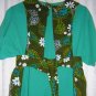 1960s Flower power daisy print cover all pinafore apron kettle cloth hc1160