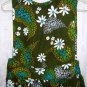1960s Flower power daisy print cover all pinafore apron kettle cloth hc1160
