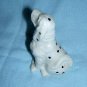 Sniffing spotted spaniel dog ceramic figurine cold painted vintage hc1222