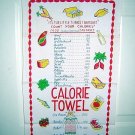 Count your calories Fat Lady on scale vintage towel hc1233