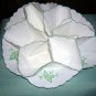 Cotton bun cozy server green embroidery applique vintage linens hc1250