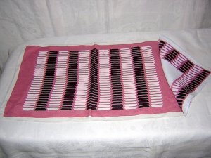 Set 4 each linen placemats napkins Art Deco modern art motif vintage linens hc1256