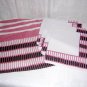 Set 4 each linen placemats napkins Art Deco modern art motif vintage linens hc1256