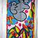 Koala bears in tree linen towel unused childlike framable hc1257