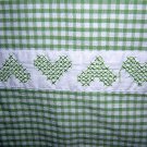 Handmade crib duvet quilt cover lap robe cross-stitch embroidery vintage hc1288