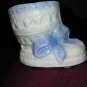 Royal Copley baby booty nursery planter blue unused vintage hc1331