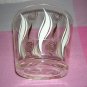 Glass ice bucket bowl printed design Eames era 1950s vintage hc1367