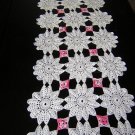 Antique hand crocheted table runner perfectly shabby hc1371