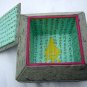 Japanese paper trinket box lovely design pristine age unknown hc1387
