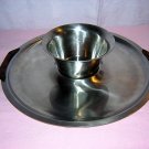 Scanli Denmark stainless steel dip bowl and large tray Eames Danish Modern era hc1422