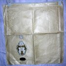 3 Irish linen damask napkins Gold Medal unused vintage linens hc1440