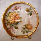 Royal Albert bone china saucer Gold Crest yellow roses hc1443