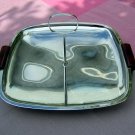 Glo-Hill chrome and bakelite tray with center handle Eames hc1461