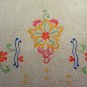 Vintage embroidered natural linen hand guest towel hc1484