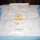 Vintage Irish linen tablecloth napkins set embroidered unused hc1508
