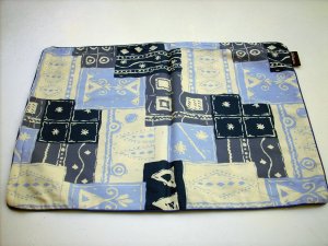 Sous La Foret pair decorator toss cushion covers piping batik look vintage linens hc1542