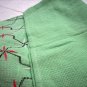Pair pillow shams woven cotton embroidered design vintage linens hc1592
