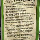 Rules of the Golf Course Blackstaff linen towel vintage hc1604