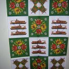 Colorful Scandinavian-like cotton towel made in UK unused  hc1633