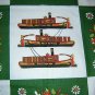 Colorful Scandinavian-like cotton towel made in UK unused hc1633