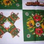 Colorful Scandinavian-like cotton towel made in UK unused hc1633