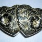 International Silver double heart jewelry casket box 1994 hc1647