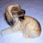 Afghan hound puppy small ceramic dog figurine as new hc1653