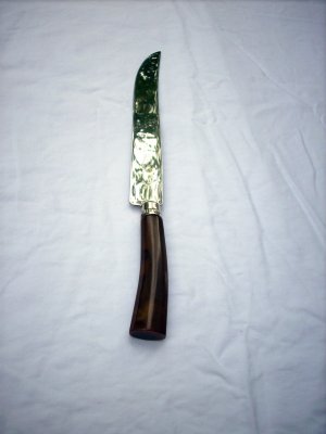 E Parker Sons serrated carving knife Bakelite handle vintage cutlery hc1680