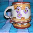 Hand-made ceramic mug or desk accessory whimsical hc1694