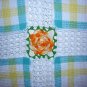 Dish cloth Irish crochet tablecloth unused handmade vintage linens hc1696