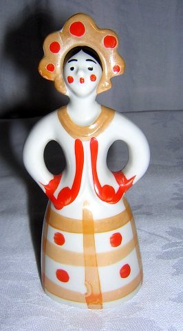 Luster ware figurine lady Eastern Europe marked falcon hc1699