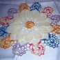 Vintage hand-crocheted doily varigated thread hc1733