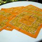 7 Bright retro linen napkins sunny great vintage linens hc1747