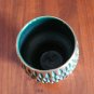 Eames era retro Italian red clay pottery vase or flower pot gold plated hc1750