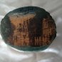 Vintage cedar box picture lid canal souvenir of Bruges Belgium hc1756