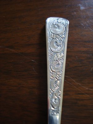 Sterling silver coffee spoon artisan aboriginal motif hc1447