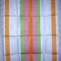 Jumbo striped linen towel sherbet colors unused vintage hc1786