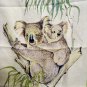 Koala bears linen tea towel designed by Ladelle vintage hc1819