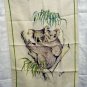 Koala bears linen tea towel designed by Ladelle vintage hc1819