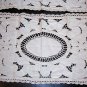 2 Lavish cutwork table mats with crocheted accents vintage hc1821
