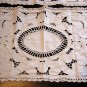 2 Lavish cutwork table mats with crocheted accents vintage hc1821