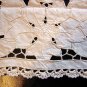 2 Lavish cutwork table mats with crocheted accents vintage hc1821