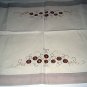 Embroidered cotton tea cloth or towel very old unusual hc1824