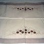 Embroidered cotton tea cloth or towel very old unusual hc1824