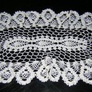 Elongated oval hand crocheted vintage doily pineapples hc1826