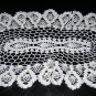 Elongated oval hand crocheted vintage doily pineapples hc1826