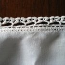 Antique linen tablecloth with tatted threadwork edge antique linens hc1830